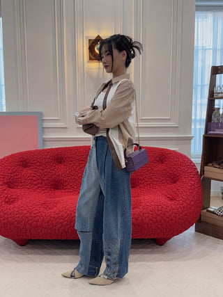 L’AFSHAR - PURPLE IDA (SMALL) / LONG GOLD LINK