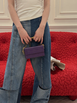 L’AFSHAR - PURPLE IDA (SMALL) / LONG GOLD LINK