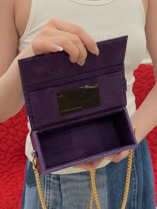 L’AFSHAR - PURPLE IDA (SMALL) / LONG GOLD LINK