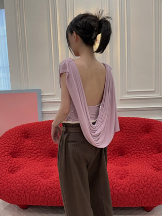 MAGDA BUTRYM - Draped Jersey Bodysuit in Pink