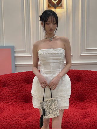 MAGDA BUTRYM -  Embroidered Corset in White