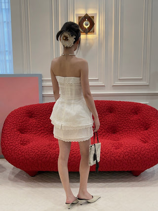 MAGDA BUTRYM -  Embroidered Corset in White