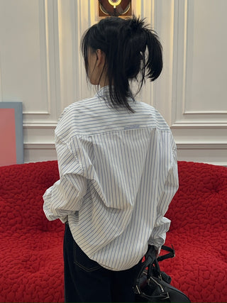 LESUGIATELIER ASYMMETRIC COLLAR SHIRT