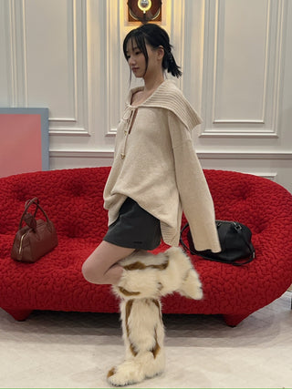 BONBOM - Tucked Skirt in Charcoal