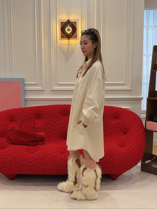 MM6 MAISON MARGIELA - Shirt Dress in Off White
