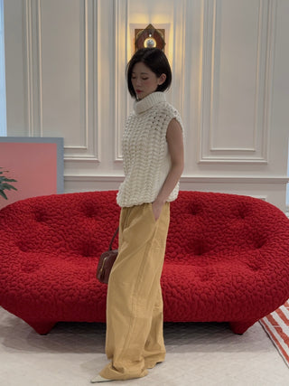 BEVZA - "KOSA" Vest in Ivory