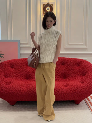 BEVZA - "KOSA" Vest in Ivory