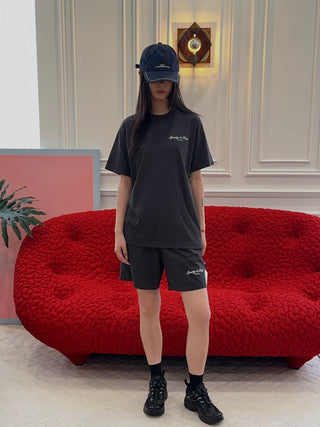 SPORTY & RICH - Stallion T-Shirt in Faded Black