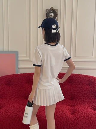 SPORTY & RICH - Riding Club Ringer Tee in White