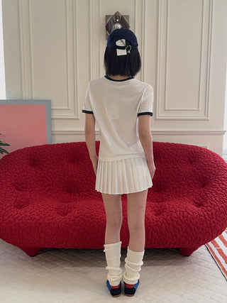 SPORTY & RICH - Riding Club Ringer Tee in White