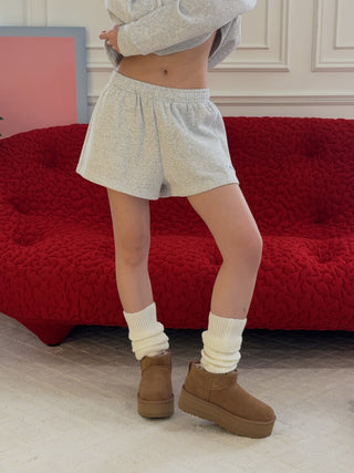 SPORTY & RICH - SR Runner Soft Disco Short in Gray