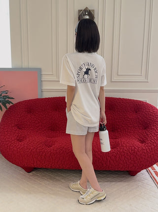 SPORTY & RICH - Polo Club T-Shirt in White