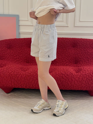 SPORTY & RICH - SRC Poplin Short in Blue Striped