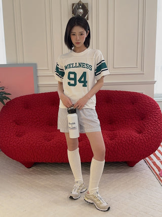 SPORTY & RICH - Wellness 94 Rugby Tee in White