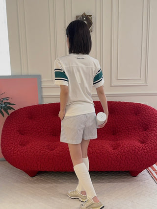 SPORTY & RICH - Wellness 94 Rugby Tee in White