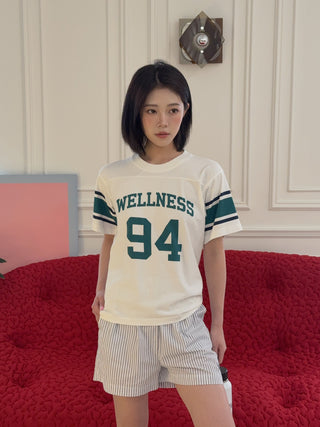 SPORTY & RICH - Wellness 94 Rugby Tee in White
