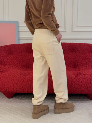 SPORTY & RICH - Riding Club Sweatpant in Cream