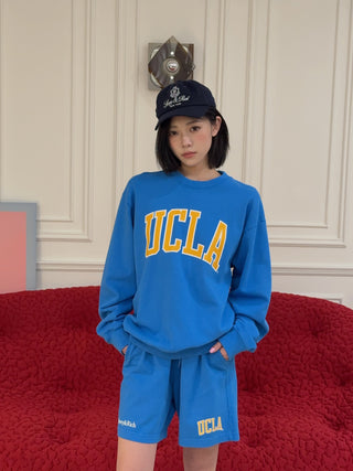 SPORTY & RICH - UCLA Ivy Crewneck in Blue