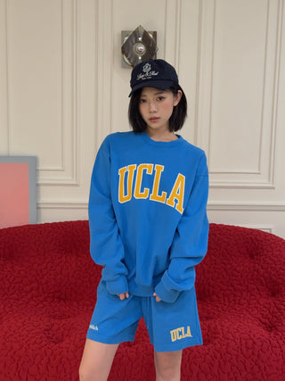 SPORTY & RICH - UCLA Ivy Crewneck in Blue