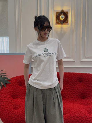 SPORTY & RICH - H&W Crest T-Shirt in White