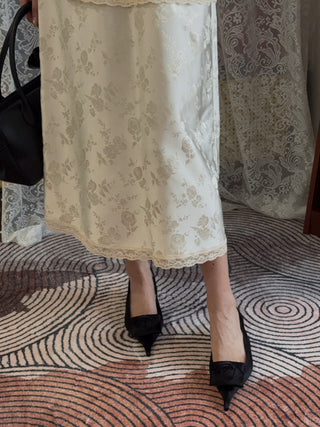 RXQUETTE - Whiterose Midi Skirt in Ivory