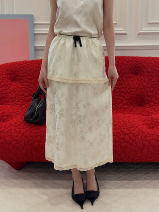 RXQUETTE - Whiterose Midi Skirt in Ivory