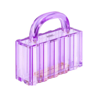 L’AFSHAR - LUCITE PURPLE PAGODA / GOLD PLATED HARDWARE