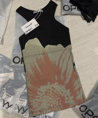 OPEN YY FLOWER RACER TANK